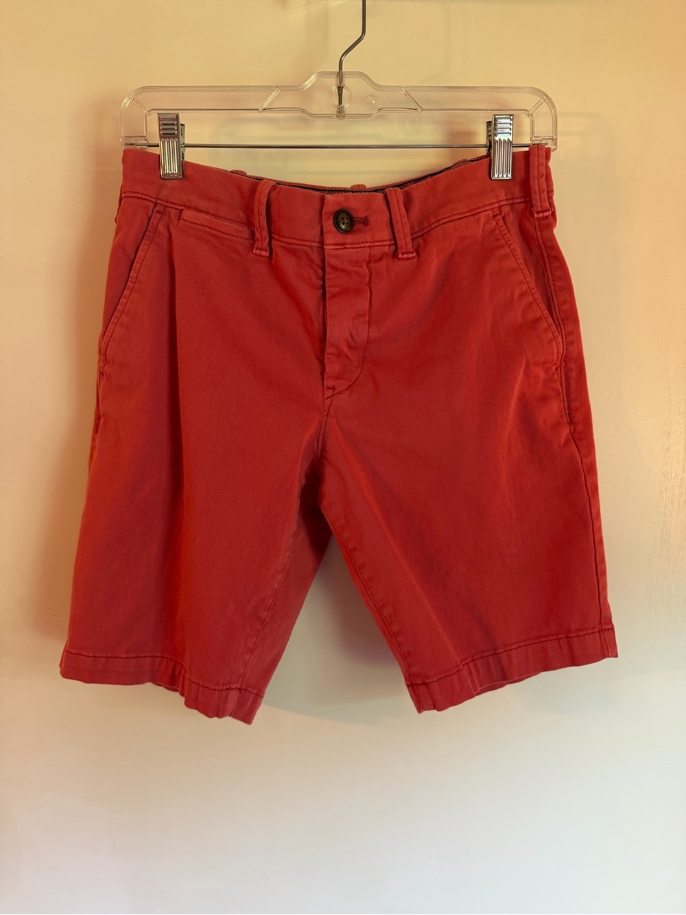 Express Men's Slim Red Chino Shorts